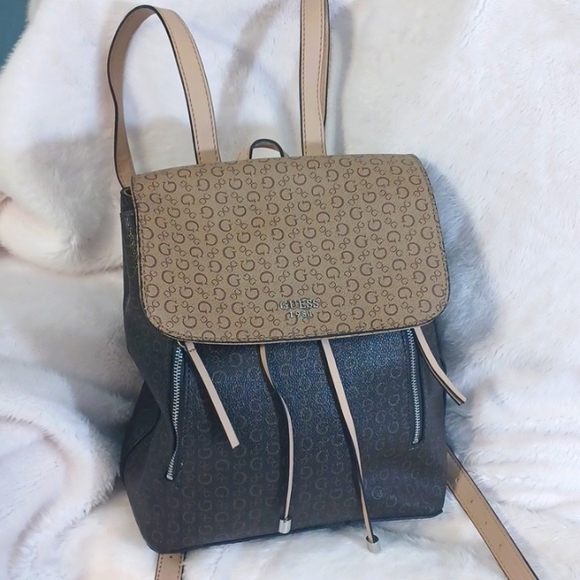 Guess Bags Guess Brown Backpack Poshmark